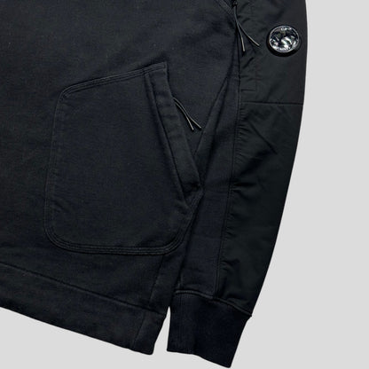 CP Company AW21 Nylon Panelled Lens Double Pocket Crewneck - M/L | Default Title, Black