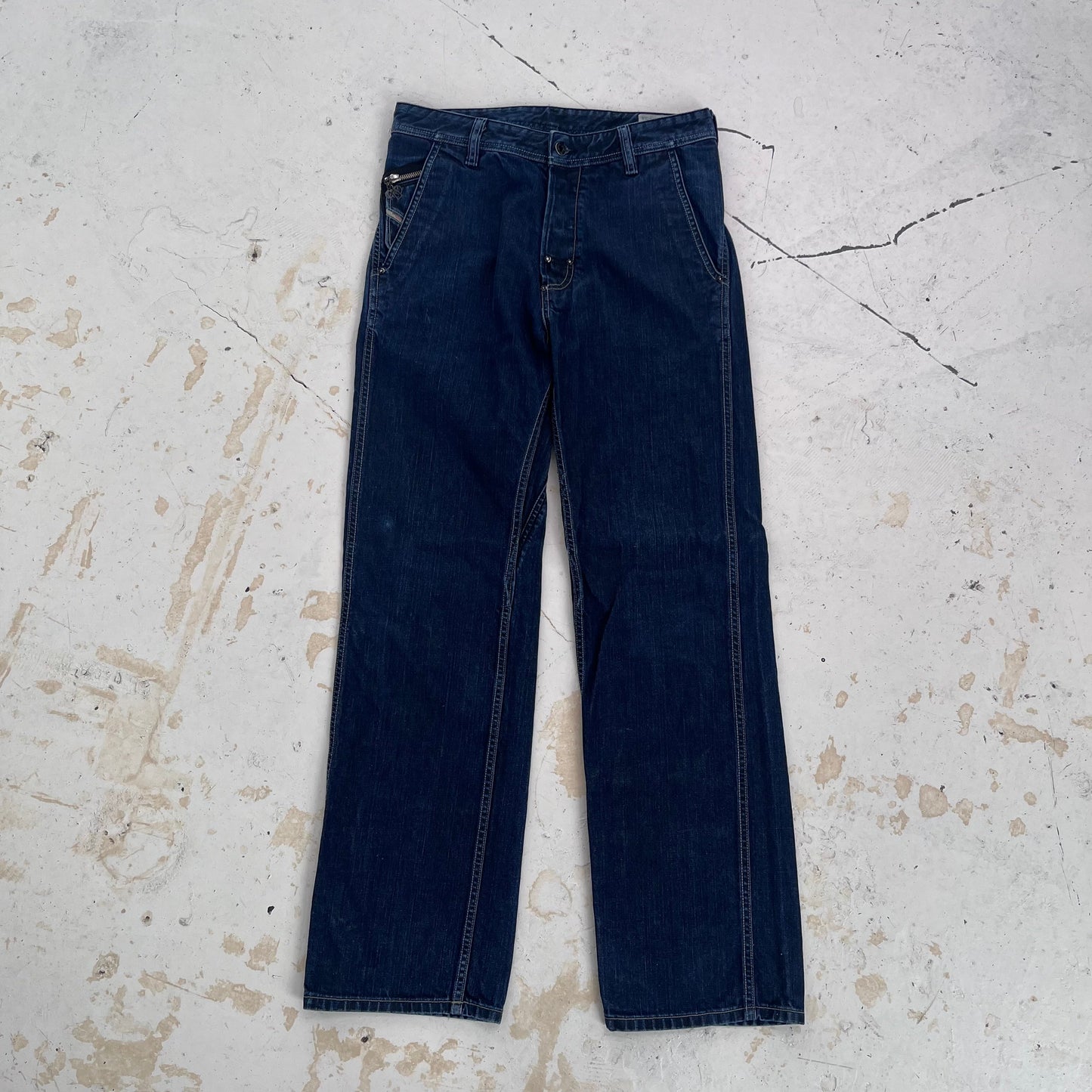 2000s diesel buckle back jeans | Navy, Navy