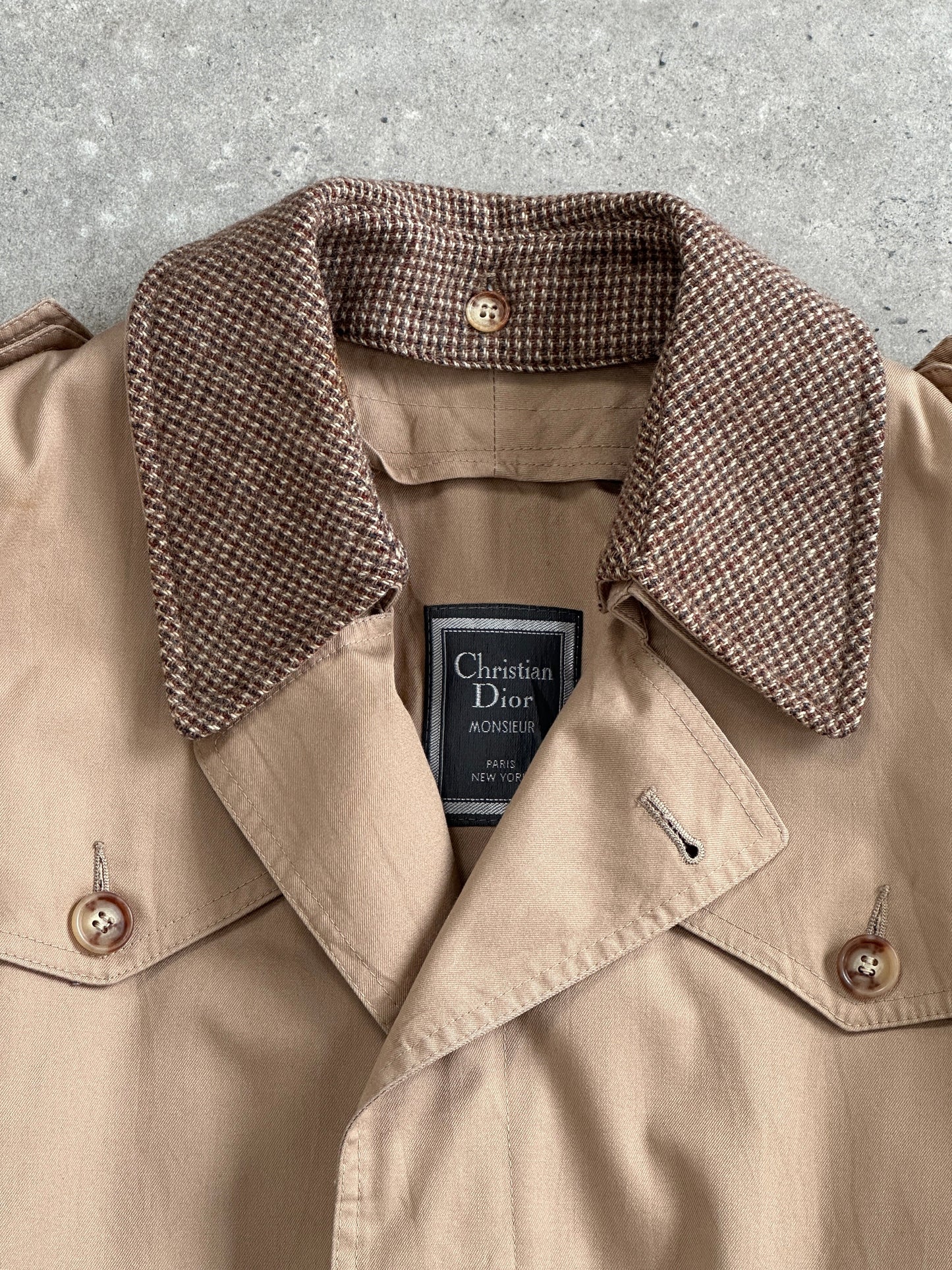 Christian Dior Monsieur Cotton Single Breasted Belted Trench Coat - M