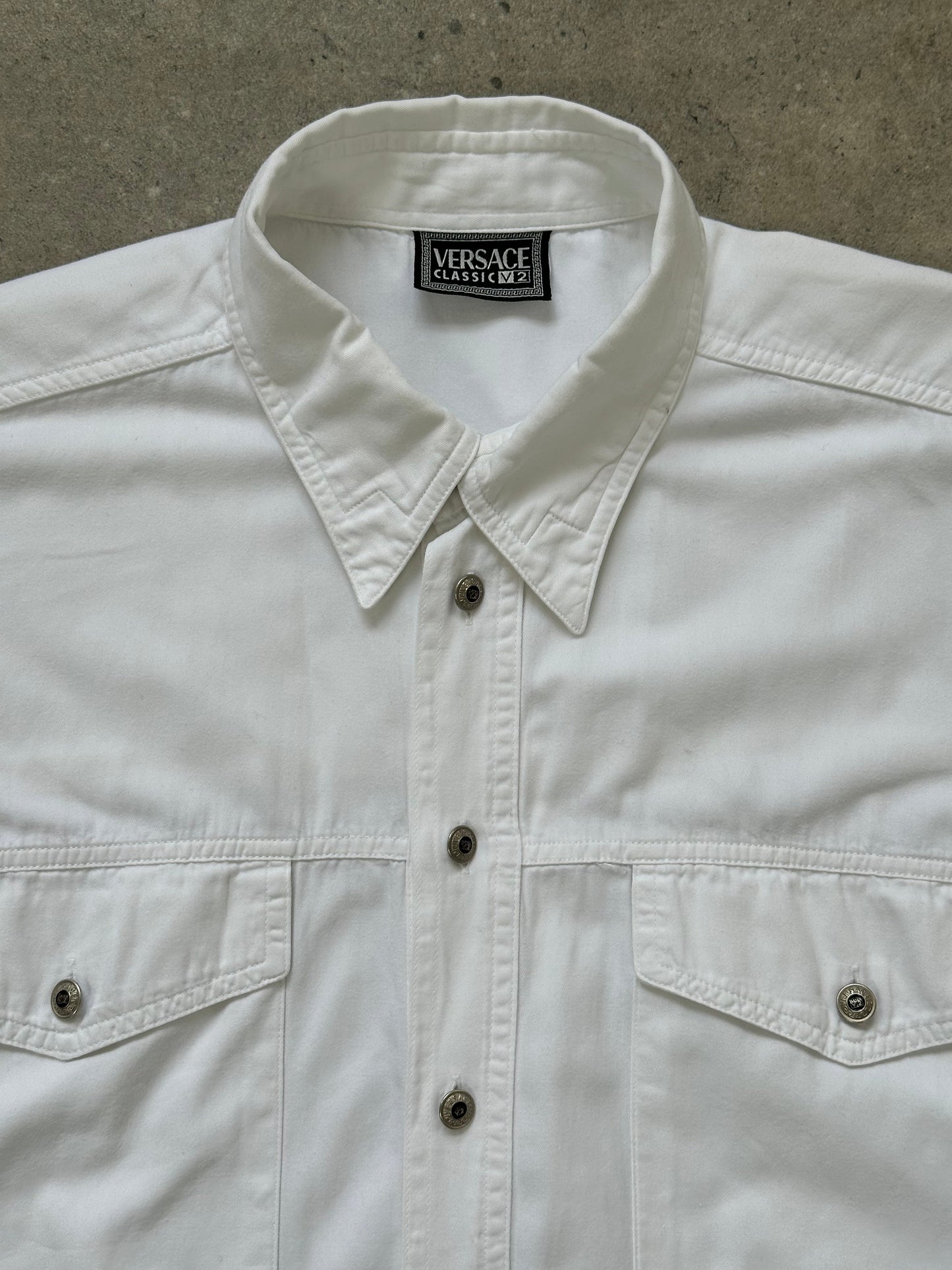 Versace Classic V2 1990s Bespoke Button Shirt - XL