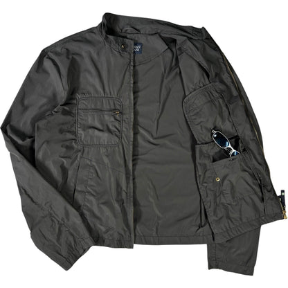 Armani Jeans 00's Dark Grey Cropped Multipocket Jacket XL | XL, Grey
