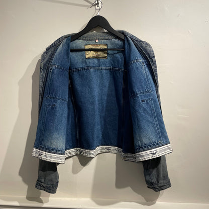 Armani Jeans 90s Denim Workwear Jacket | Large, Red