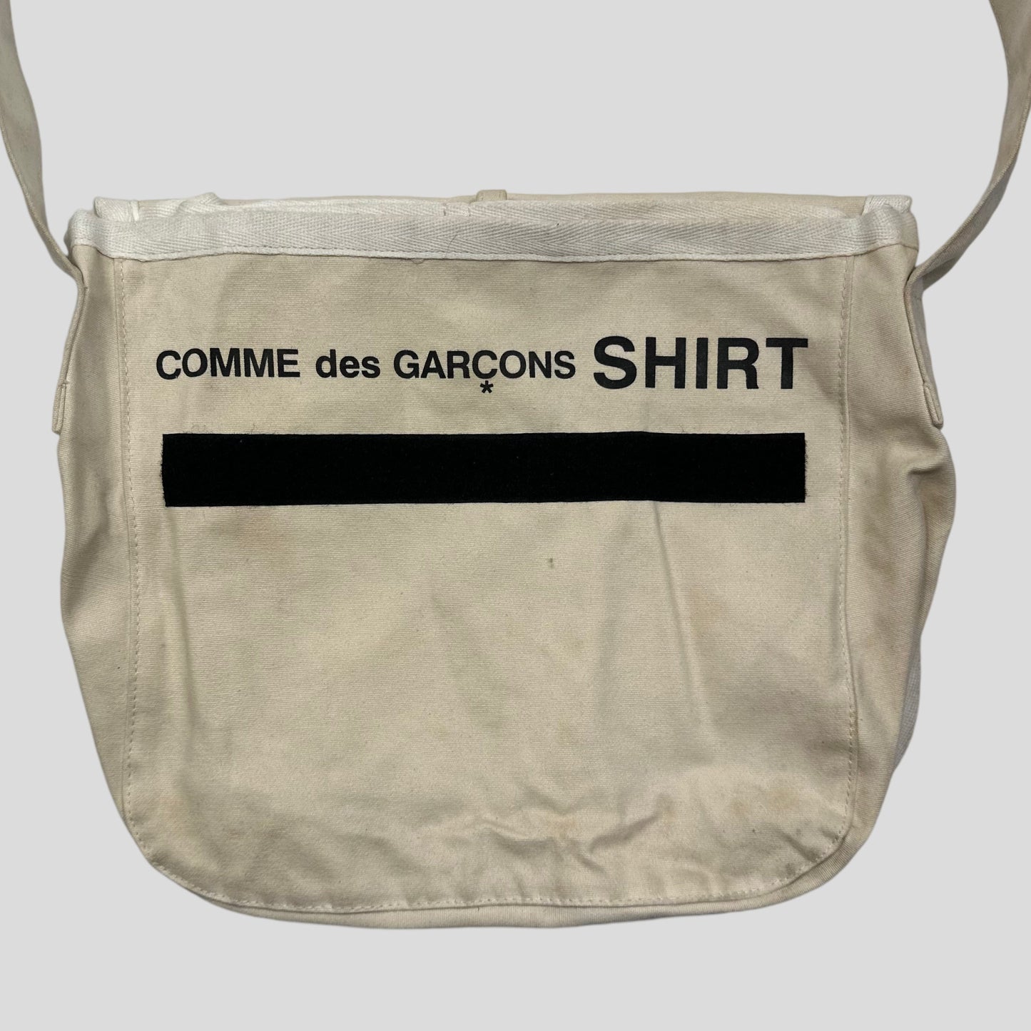 CDG SHIRT 00’s Canvas Spellout Messenger Bag