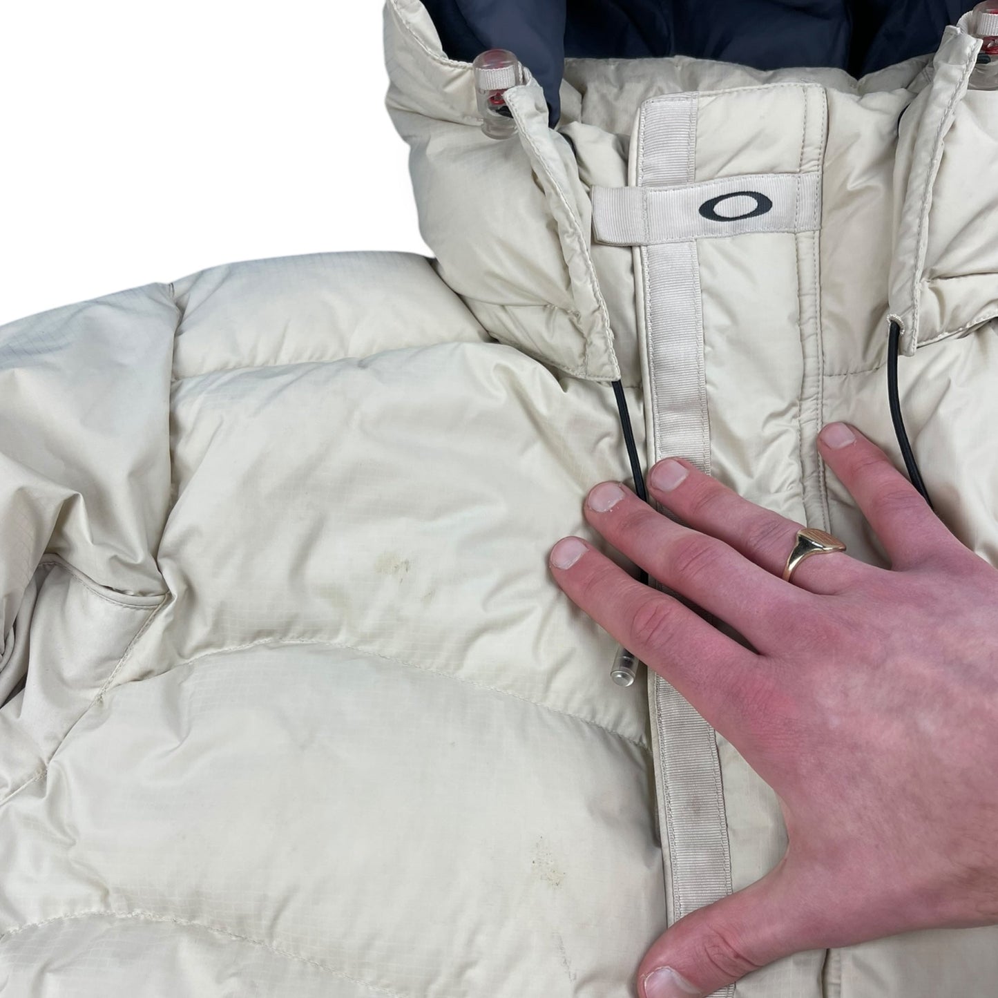 2000's Oakley Down Filled Puffer Jacket (M) | Default Title, Cream
