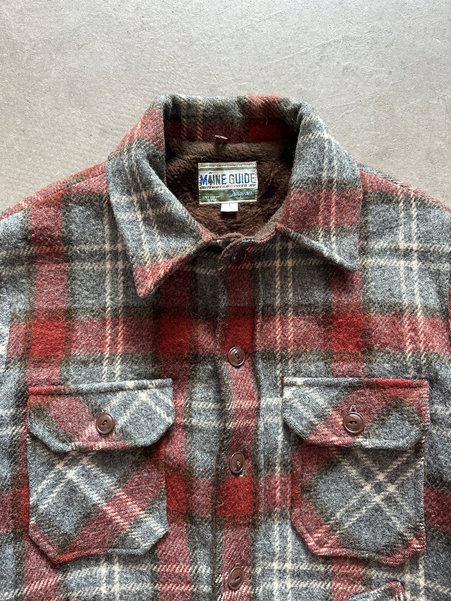 1980's Maine Guide Lined Jacket - L | Default Title, Red
