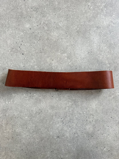 Vintage 1990s Round Leather Chunky Belt - W38-42