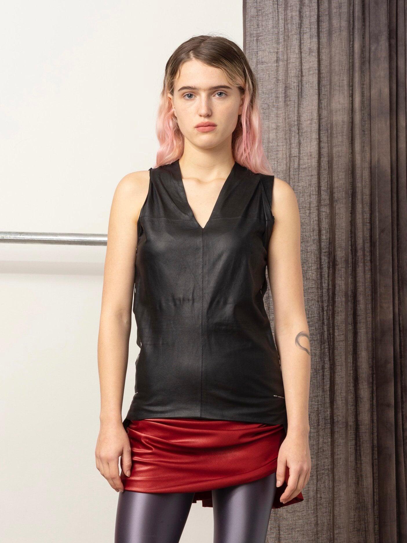 Ann Demeulemeester leather top - Known Source