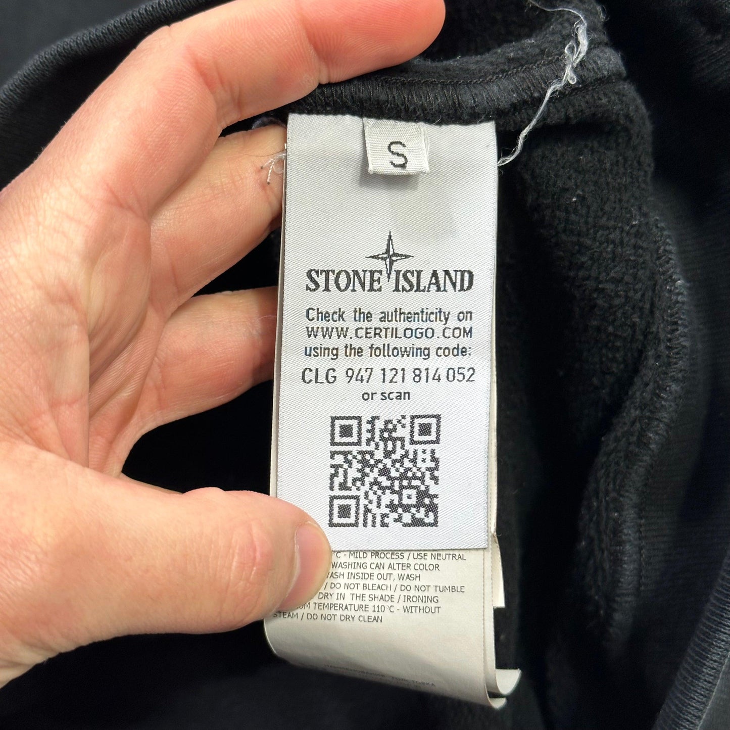 Stone Island AW20 Black Pullover Hoodie - S/M - Known Source