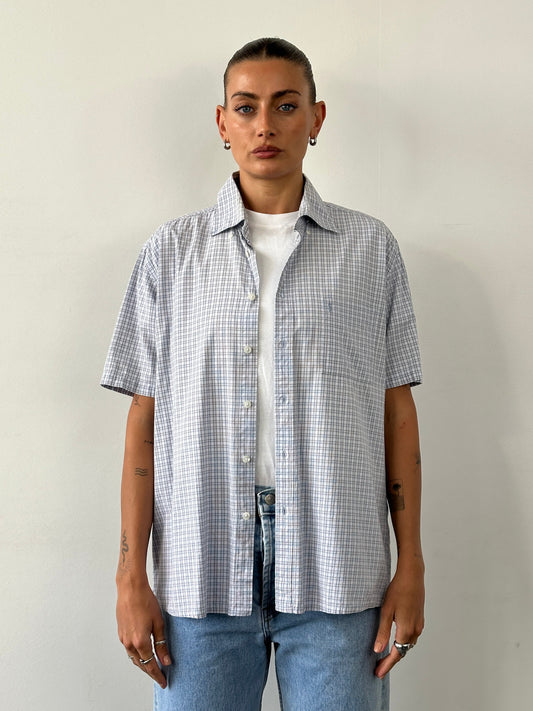 Yves Saint Laurent Pour Homme 2000s Check Pure Cotton Shirt - L