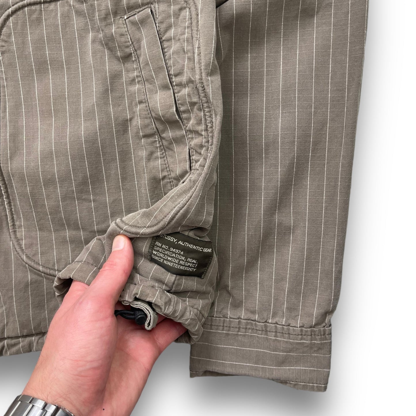 2000's Stussy Pinstripe Work Jacket (L) | Default Title, Multicoloured