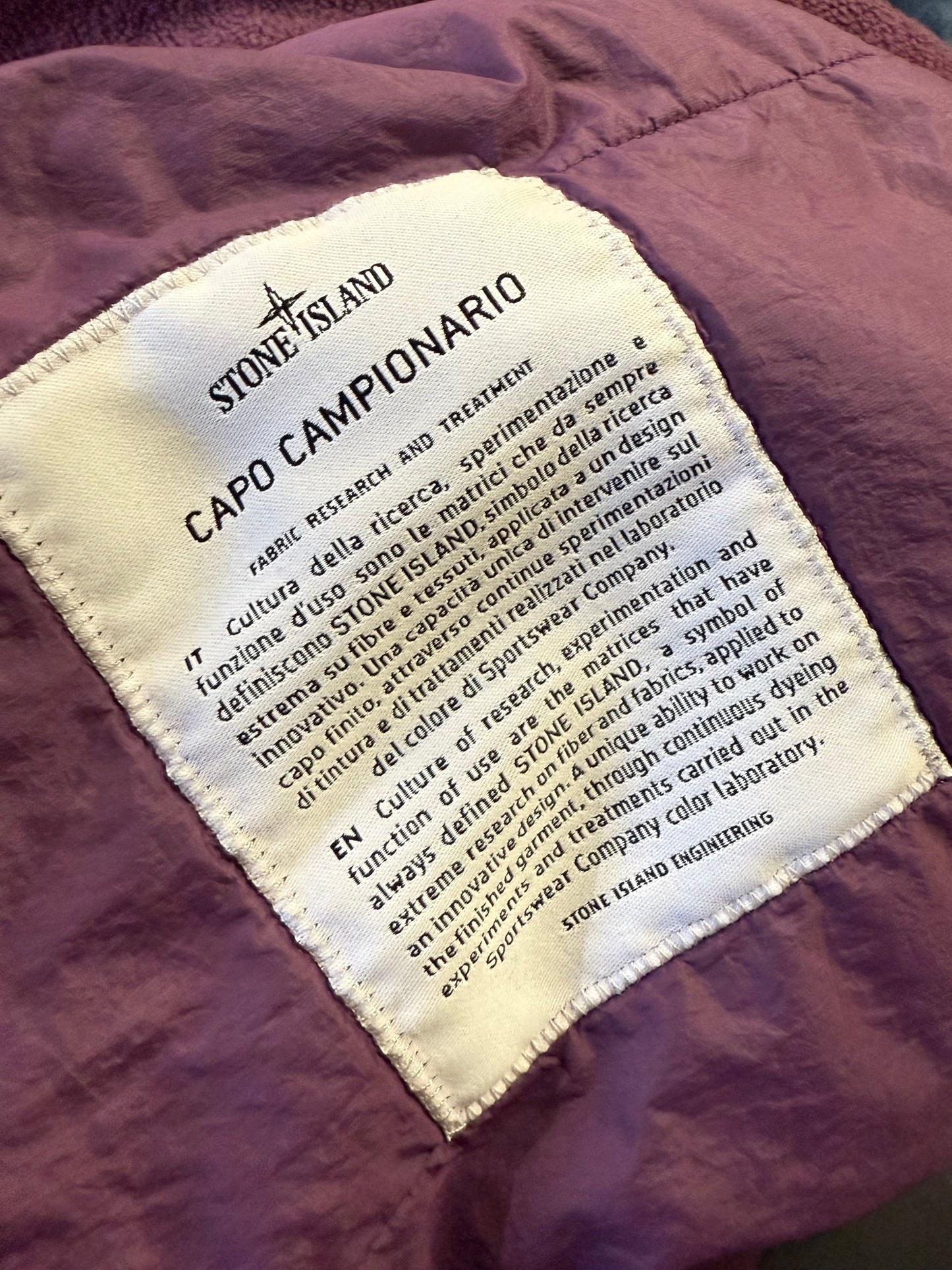 Stone Island Deep Pile Nylon TC Fleece Pullover L