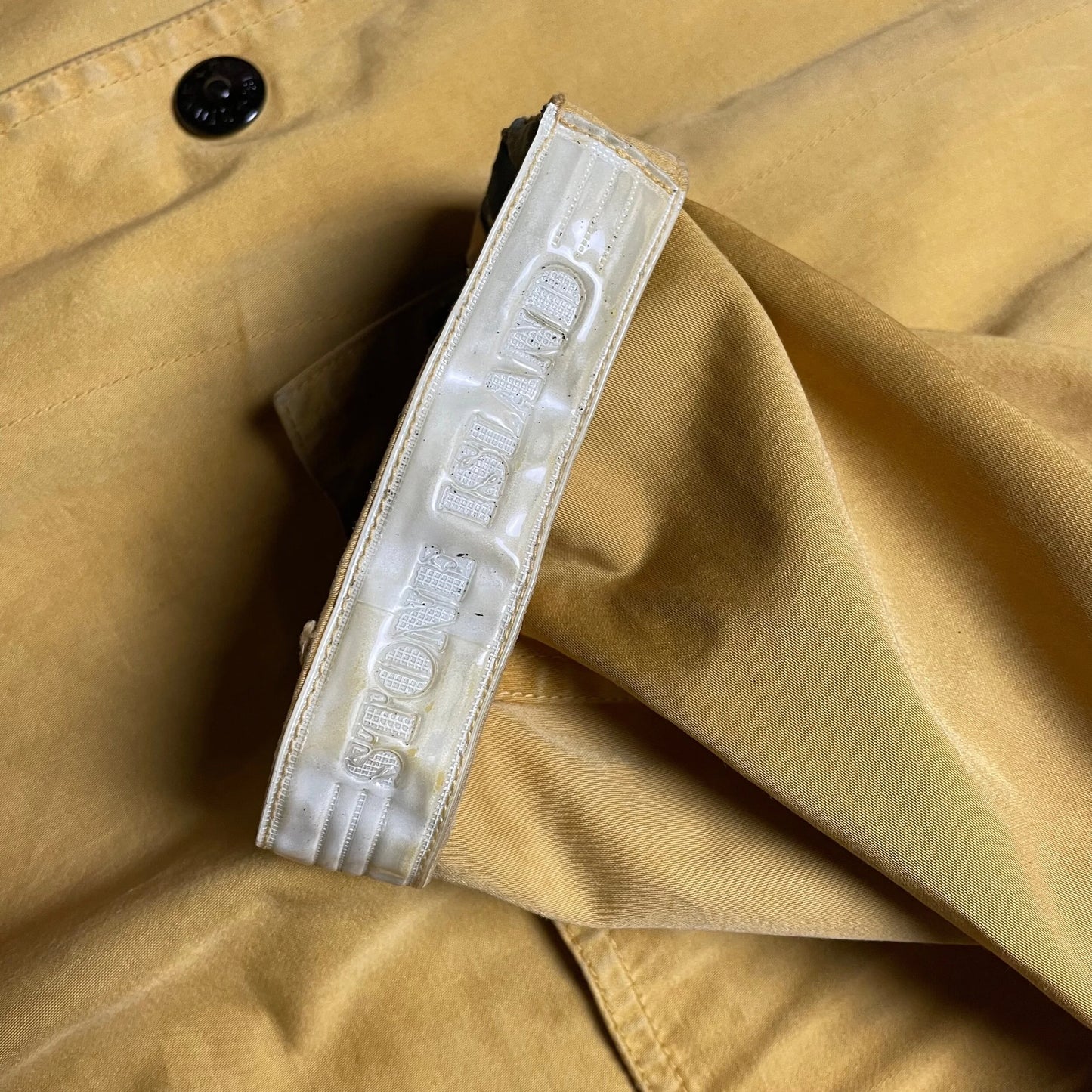 S/S 1990 Gold Yellow Hidden Reflective Collar Raso Gommato Safety Jacket