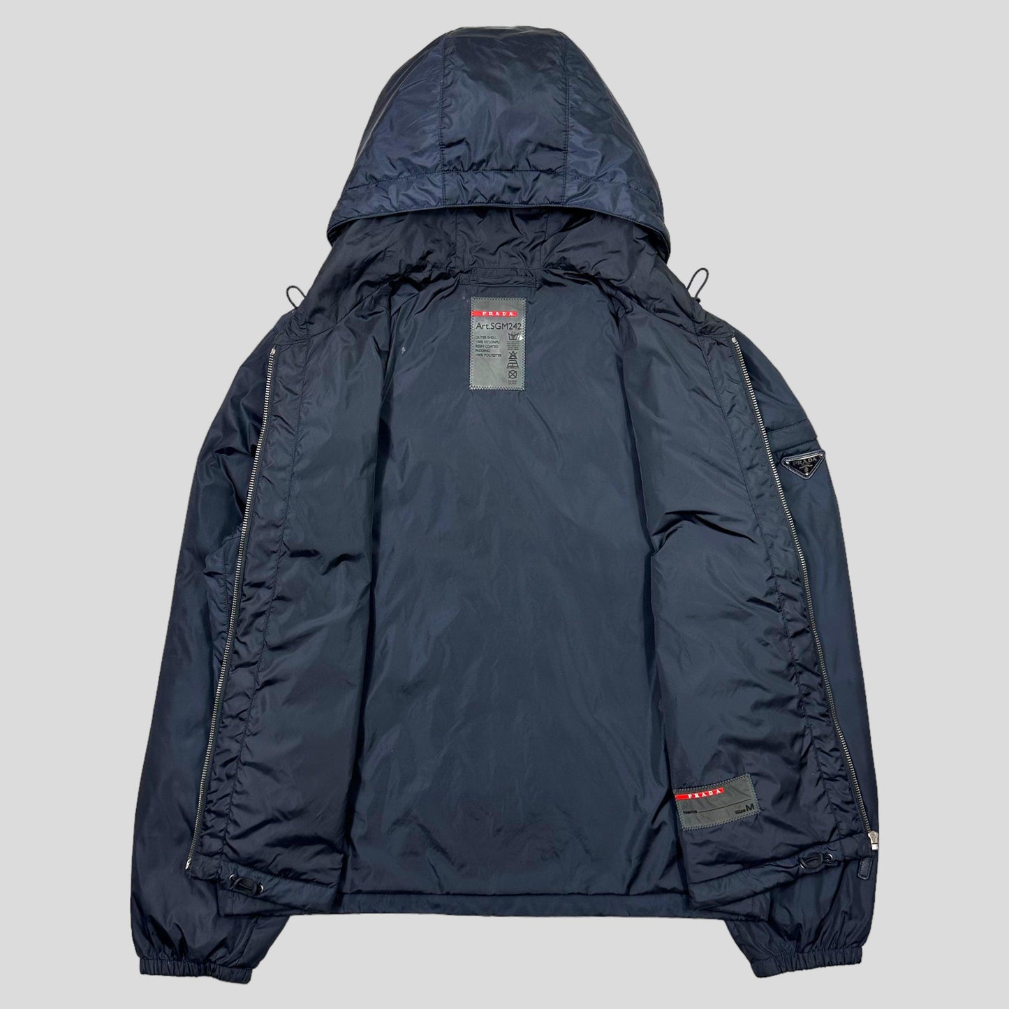 Prada Milano 2013 Midnight Navy Padded Nylon Windbreaker - M/L