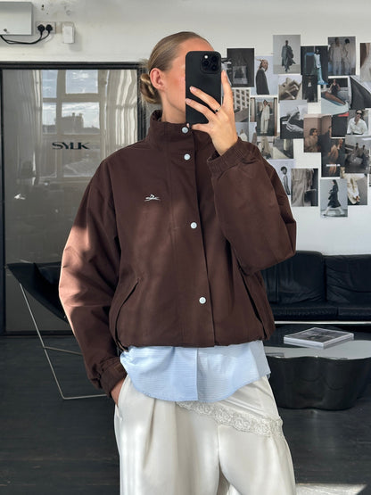 Vintage 2000s Double Zip Boxy Bomber Jacket - M/L