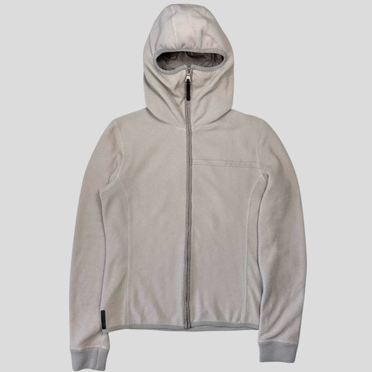 Prada Sport 2006 Spellout Logo Balaclava Fleece Jacket - M | Default Title, Cream