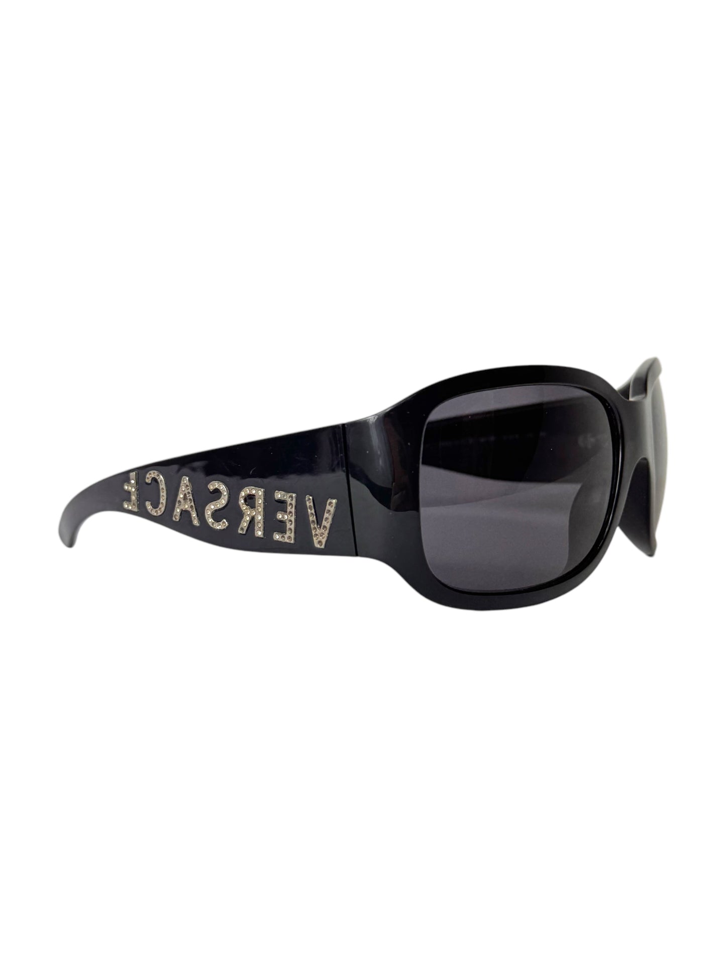 Versace Vintage Logo Studded Black Sunglasses 4131-B