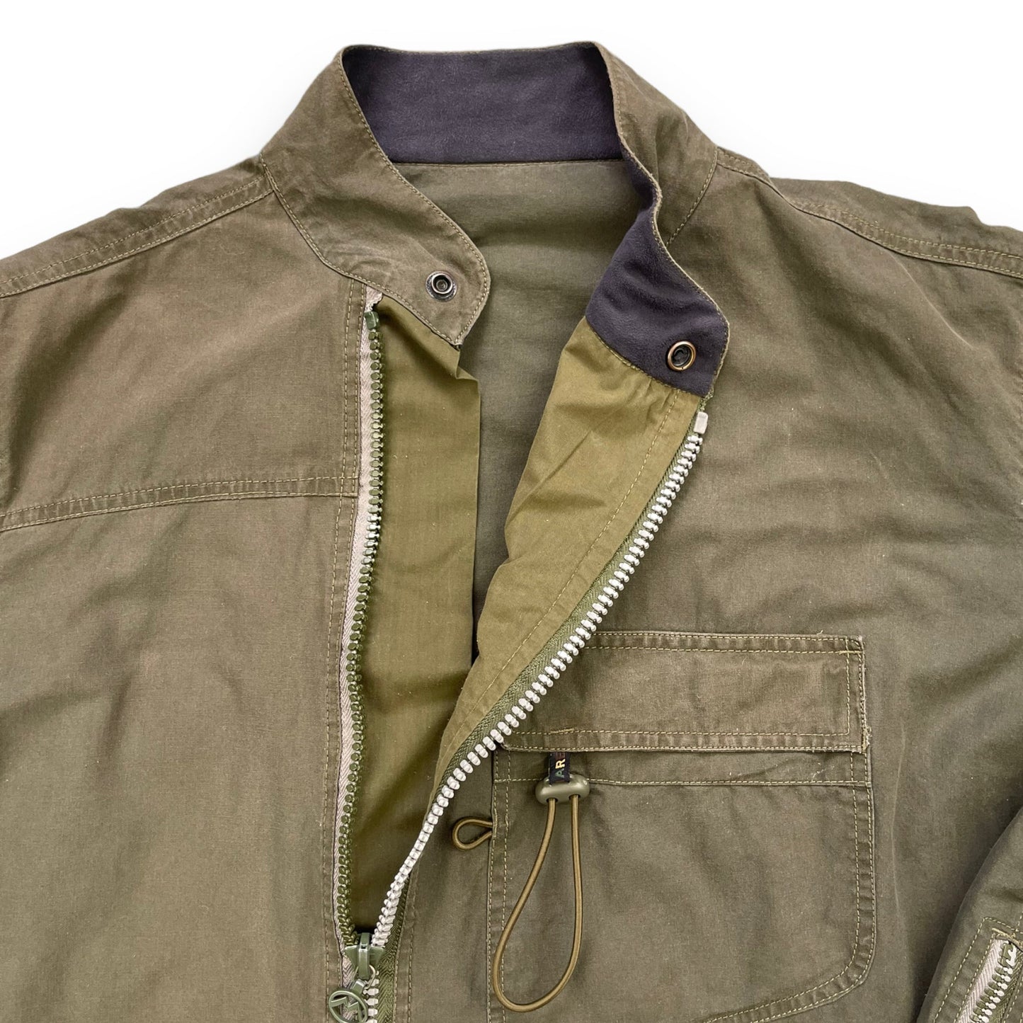 AW99/00 Maharishi Asymmetric Curved Hem Jacket (L) | Default Title, Green