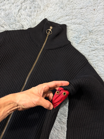 Prada Sport 00’s Heavyweight Ribbed Cardigan Knit Jacket - S/M | O/S, Multicoloured