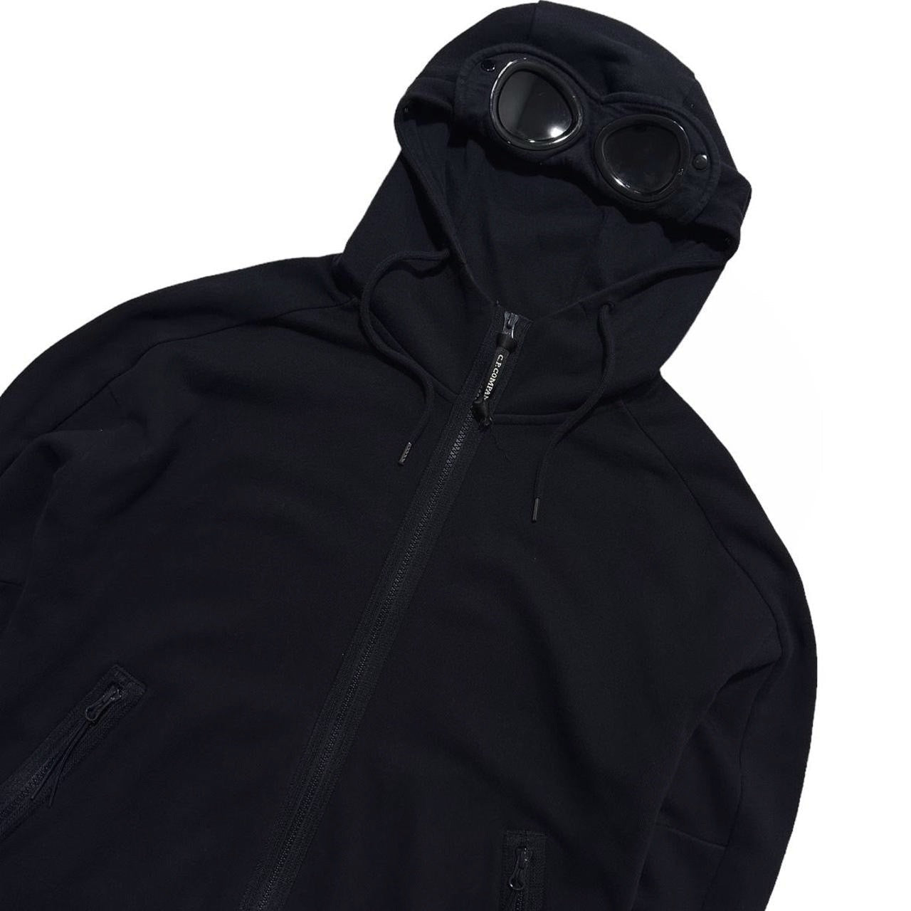 CP Company Black Full Zip Goggle Hoodie