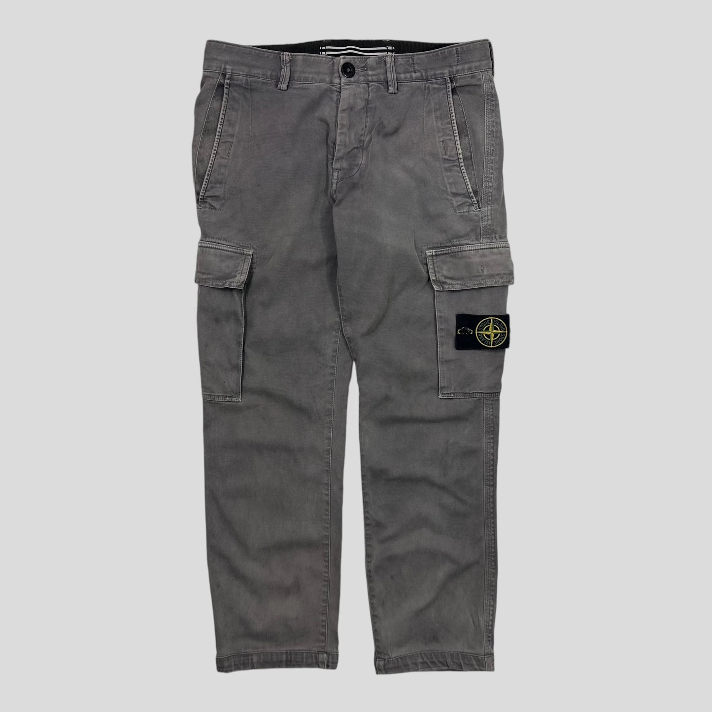 Stone Island SS14 Grey Combat Cargo Trousers - 28-30