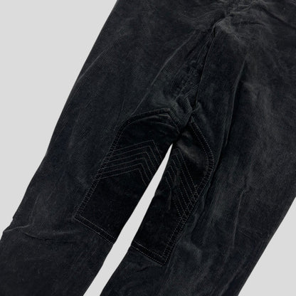 Gucci by Tom Ford 2004 Corduroy Laced Riding Logo Trousers - UK10 | Default Title, Black