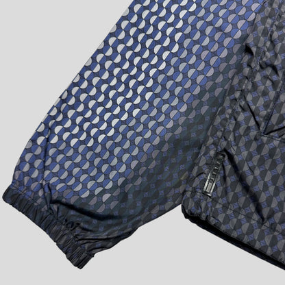 Prada Sport 2008 Geometric Shadow Print Nylon Jacket - M
