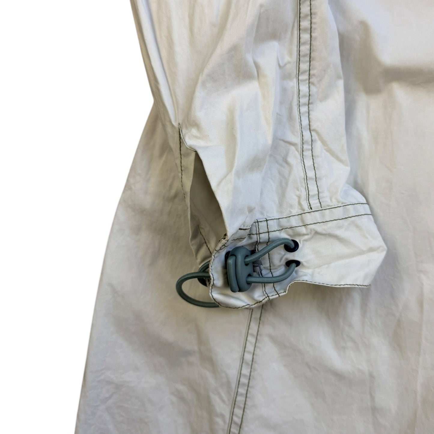 2000's Maharishi Asymmetric Zip Contrast Stitch Dress (L) | Large, Grey