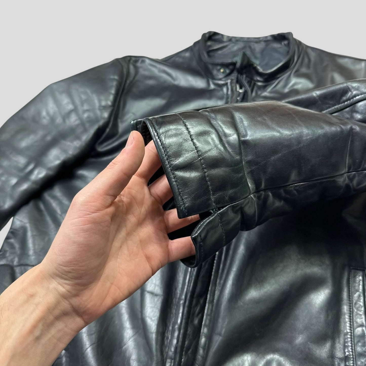 Neil Barrett 00’s Textured Padded Leather Moto Jacket - L | Default Title, Black