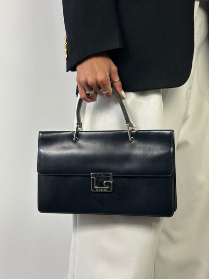 Gucci 1990s Tom Ford Square G Leather Handbag