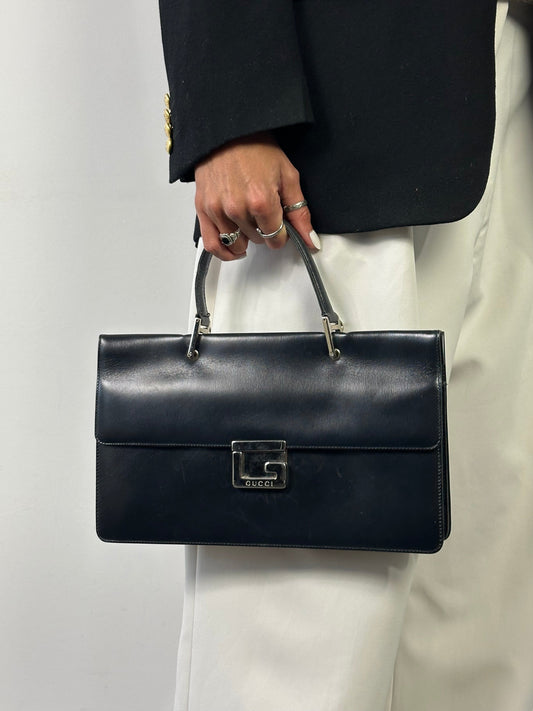 Gucci 1990s Tom Ford Square G Leather Handbag