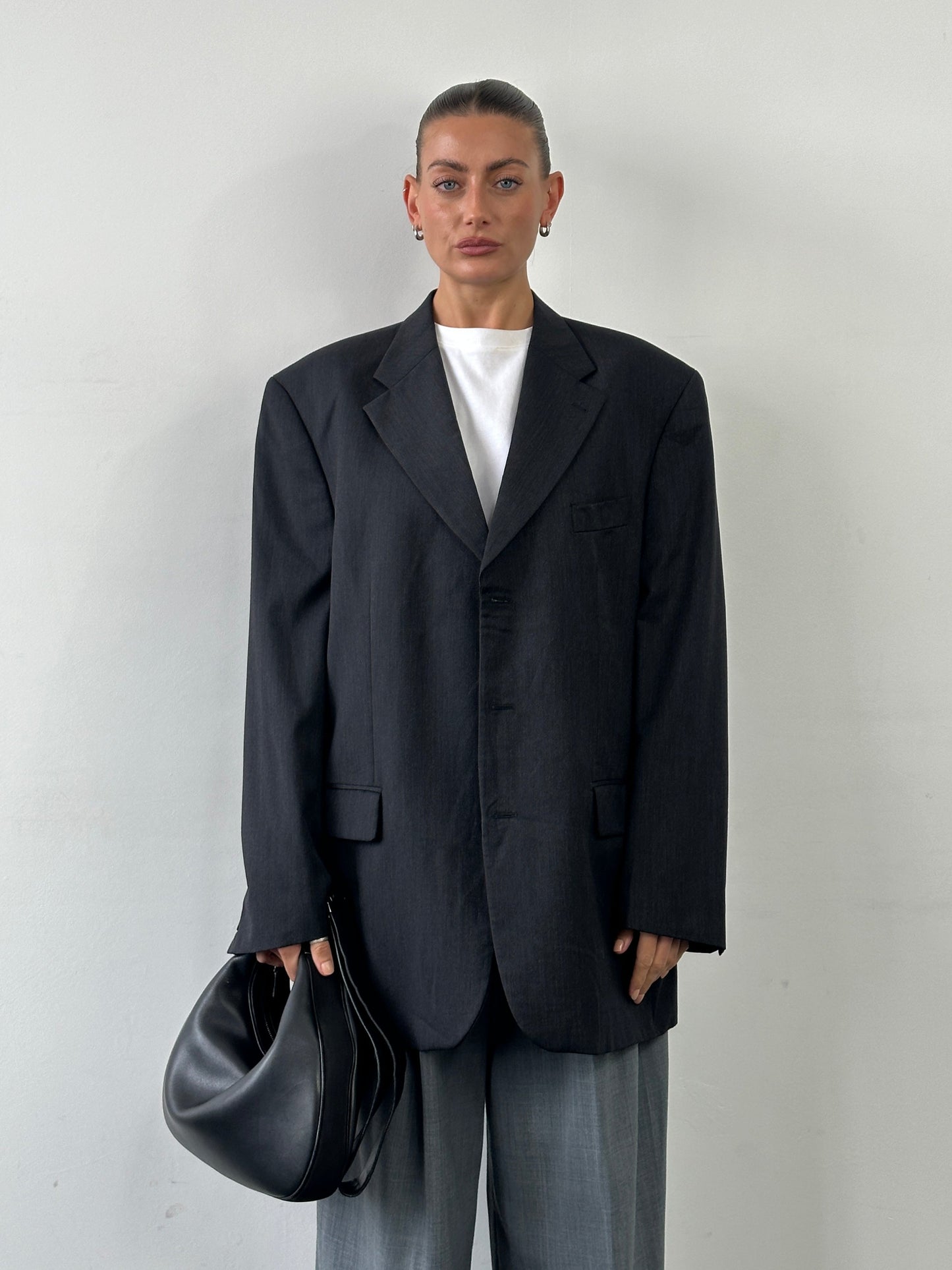 Yves Saint Laurent Pour Homme 1990s Pure Wool Single Breasted Blazer - 48R/XXL