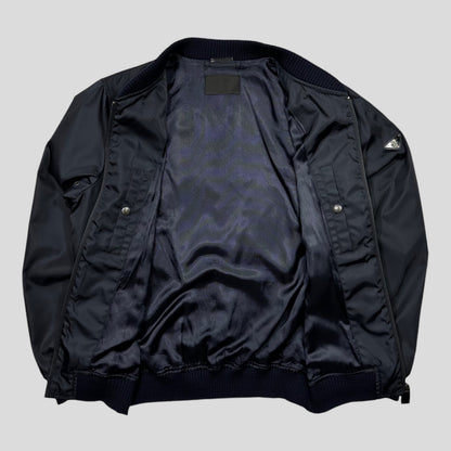 Prada Milano 2014 Midnight Blue Nylon Bomber Jacket - IT48 (L)