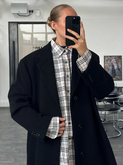 Vintage 1990s Wool Single Breasted Coat - XL