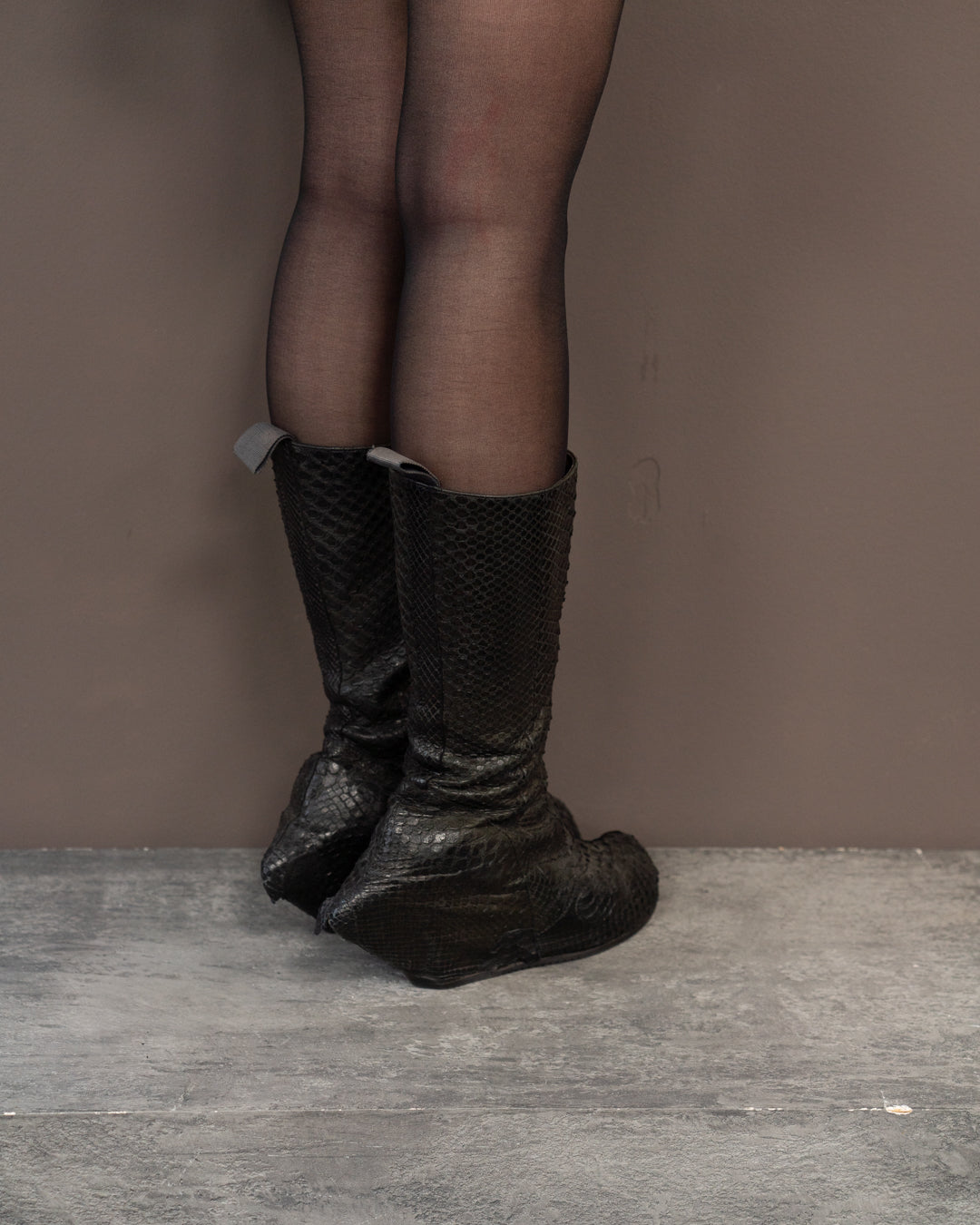 RICK OWENS A/W10 GLEAM PYTHON TURBO WEDGE HEELS (EU 41)