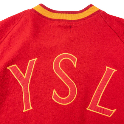 Vintage 90s YSL Yves Saint Laurent Fleece Varsity Jacket Size XXL | XXL, Orange
