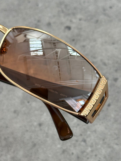 Versace 2000s Rectangular Medusa Logo Sunglasses