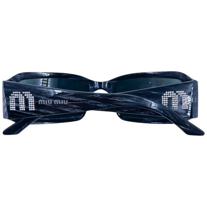 Vintage 2000s Miu Miu Diamonte Sunglasses | O/S, Black