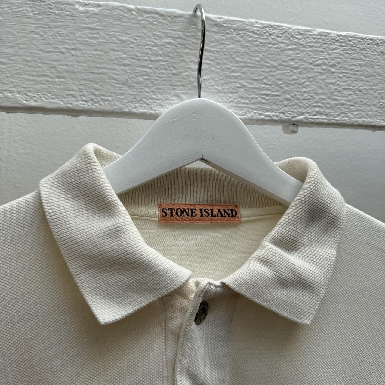 1980’s Stone Island Marina Polo Shirt LS (L) | Large, Beige