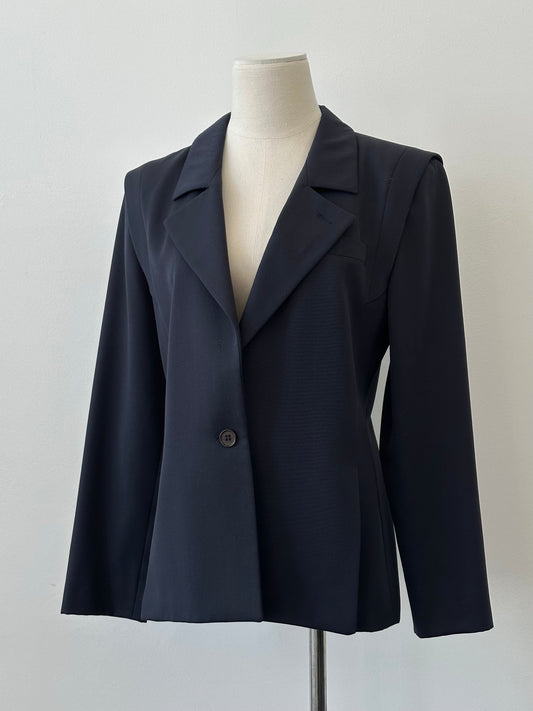Mani 1990s Wool Side Split Single Breasted Blazer - S
