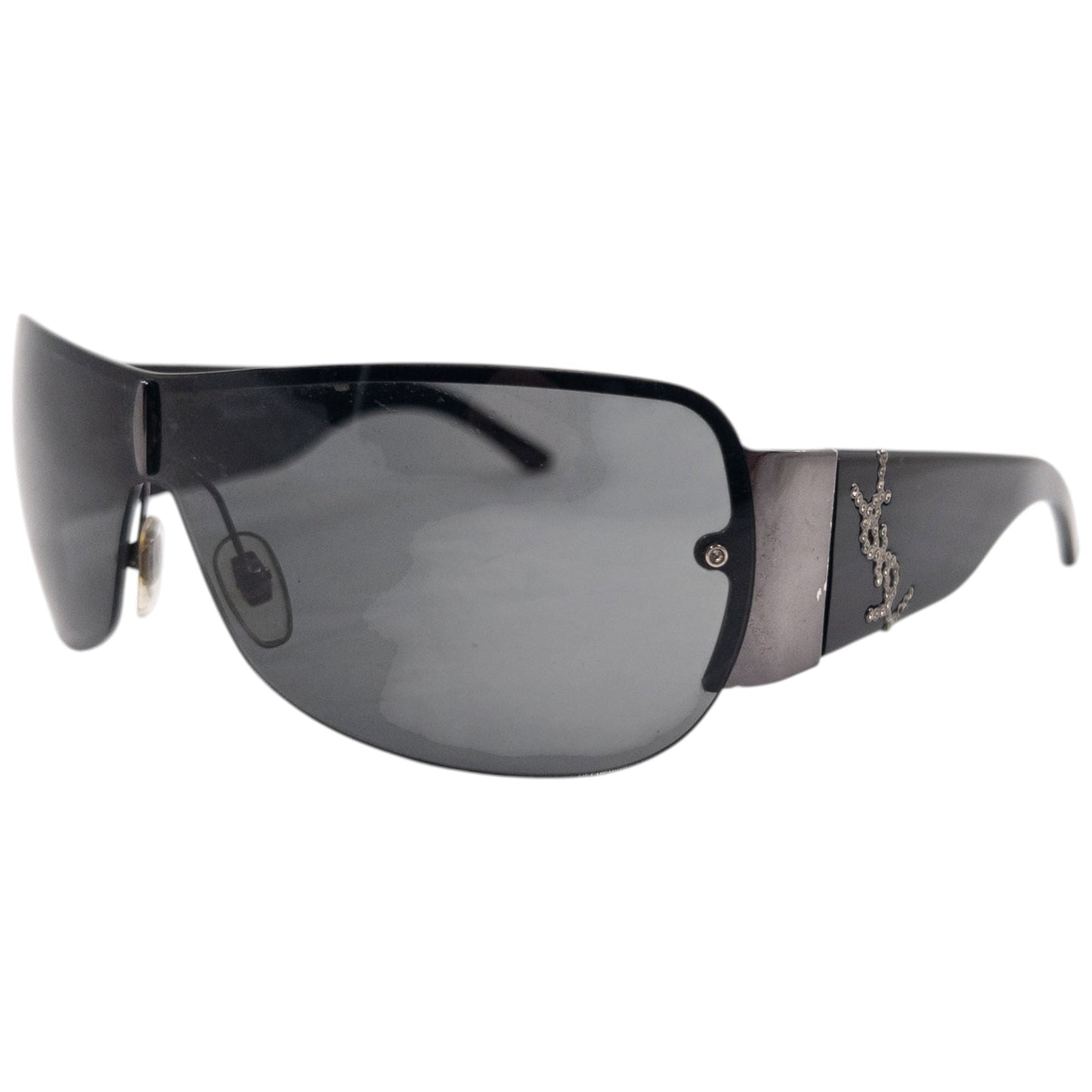Vintage 2000s YSL Yves Saint Laurent Diamanté Sunglasses | O/S, Black