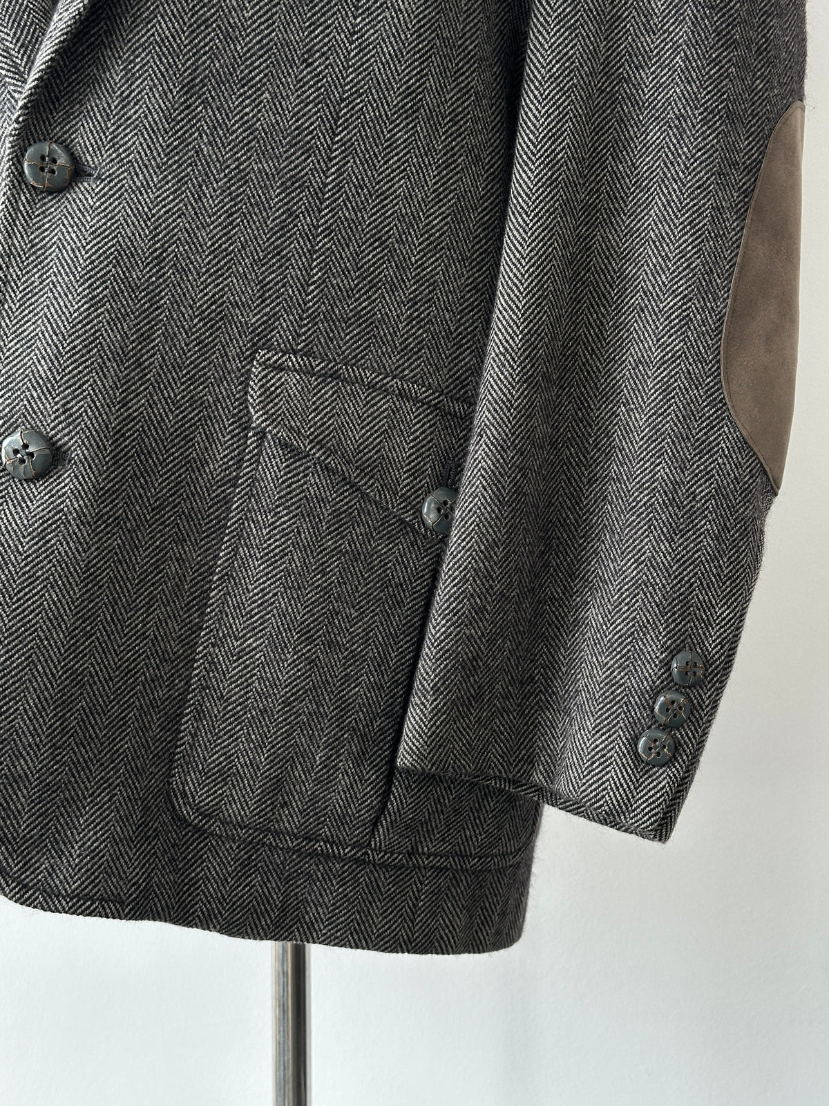 Christian Dior Sports 1980s Pure Wool Herringbone Blazer - M-L