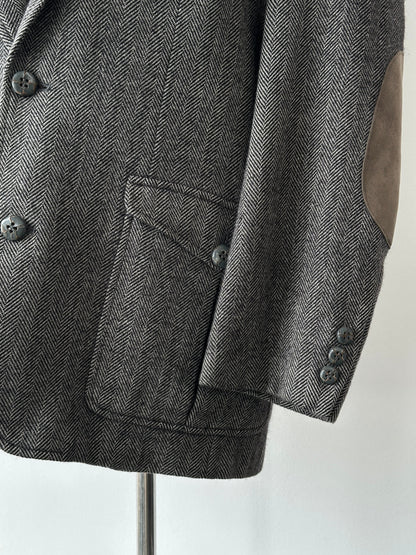Christian Dior Sports 1980s Pure Wool Herringbone Blazer - M-L