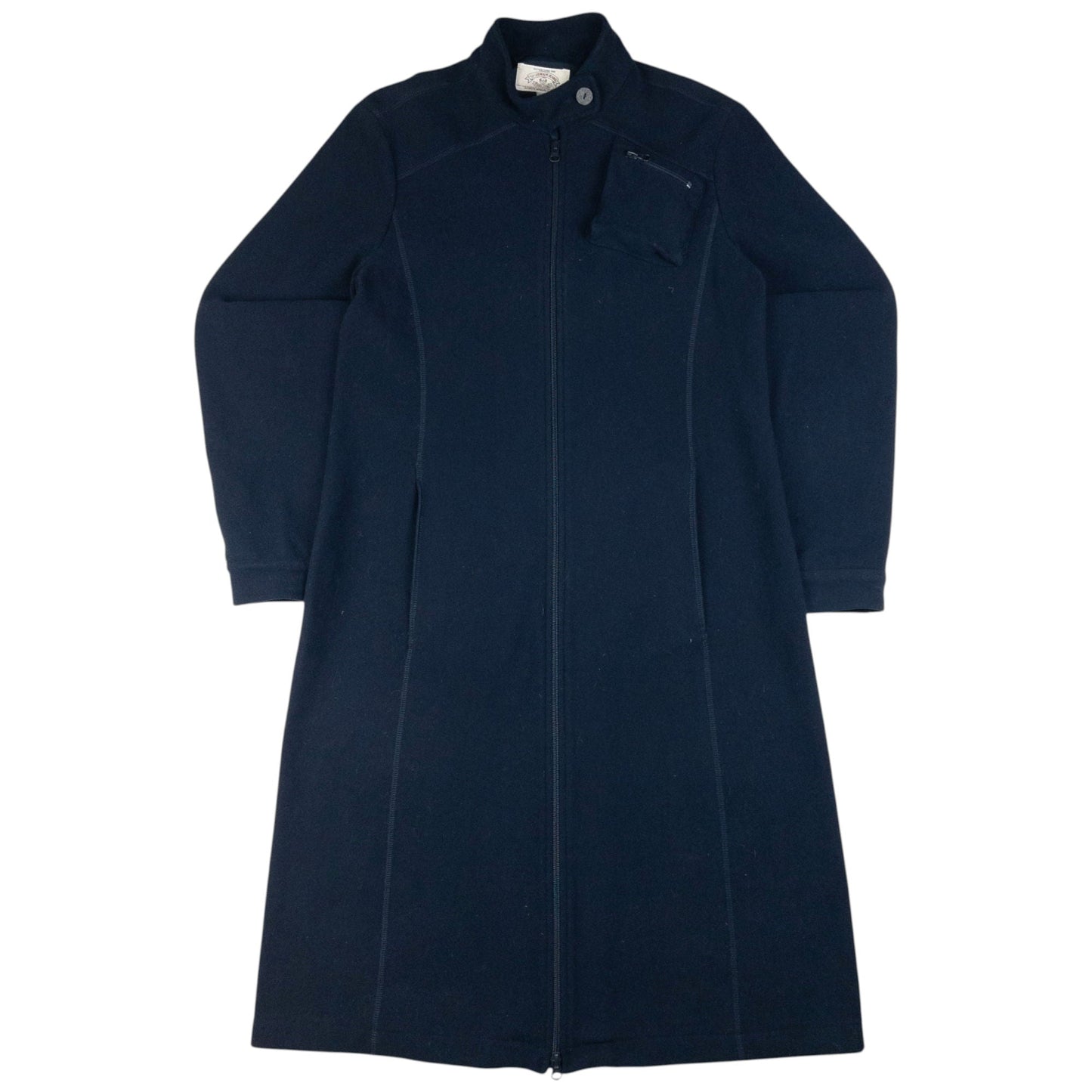 Vintage Armani Jeans Asymetrical Longline Zip Up Jacket Womens Size L