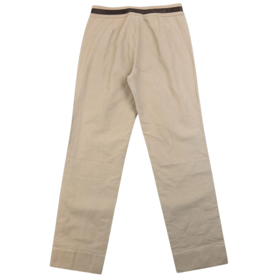 Vintage 2000s Gucci Buckle Waist Trousers Size W26 | W26, Beige