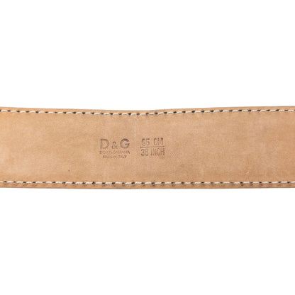 Vintage 2000s Dolce & Gabbana Leather Belt Size XL | O/S, Multicoloured
