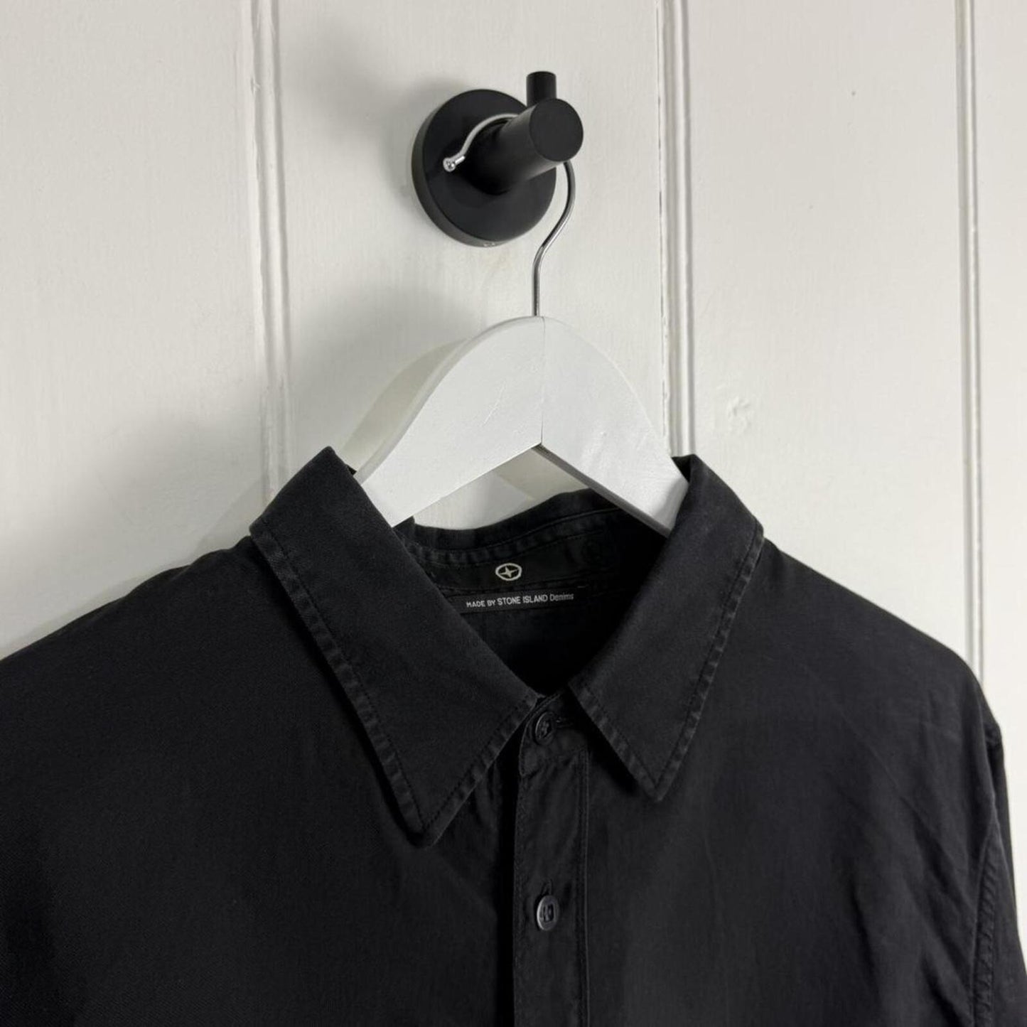 Stone Island Linen Shirt Black (XL) | Large, Black