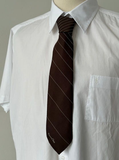 Oscar De La Renta 1990s Silk Striped Tie
