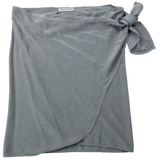 Vintage 80s Emporio Armani Silk Wrap Mini Skirt Womens Size W30