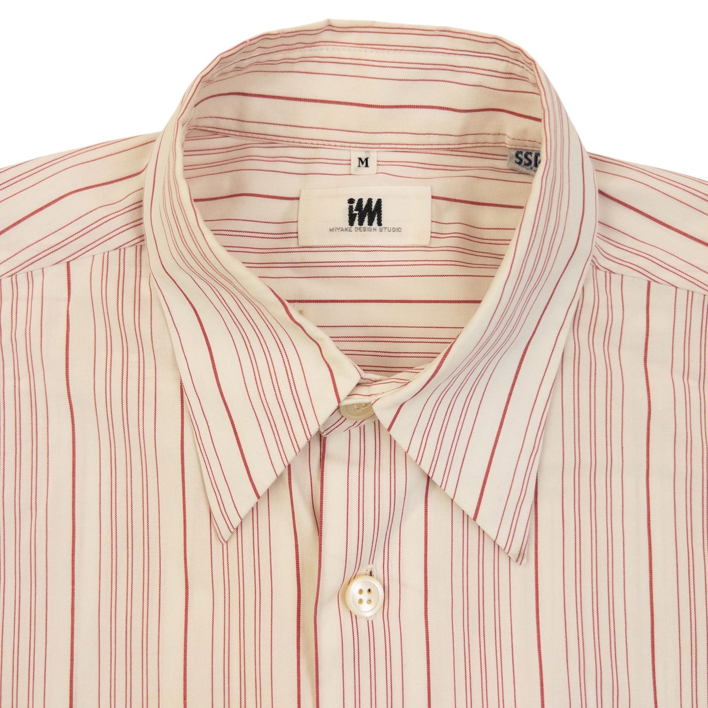 Vintage 90s Issey Miyake Striped Long Sleeve Button Up Shirt Size S | Small, Red