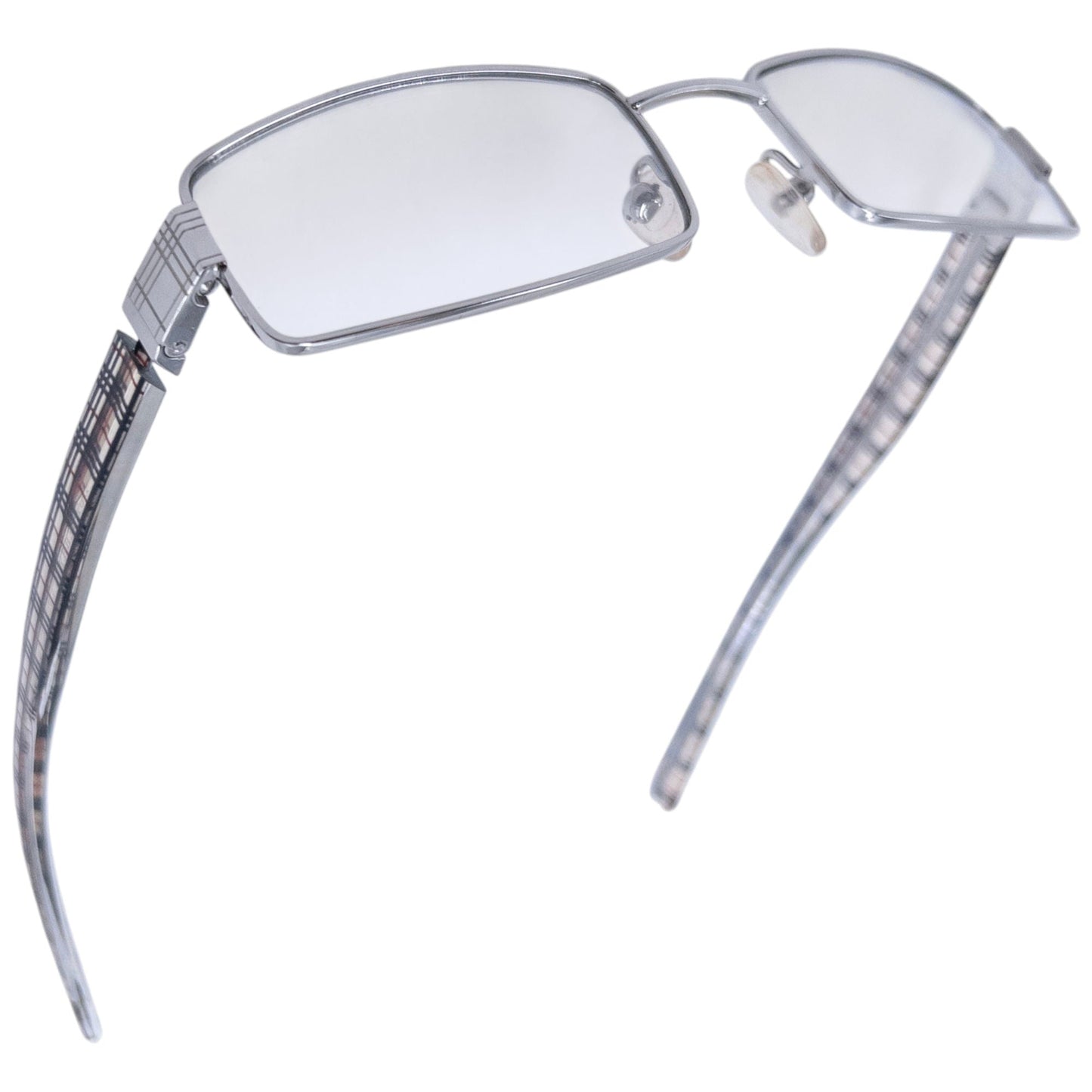 Vintage 2000s Burberry Clear Nova Check Sunglasses | O/S, Grey